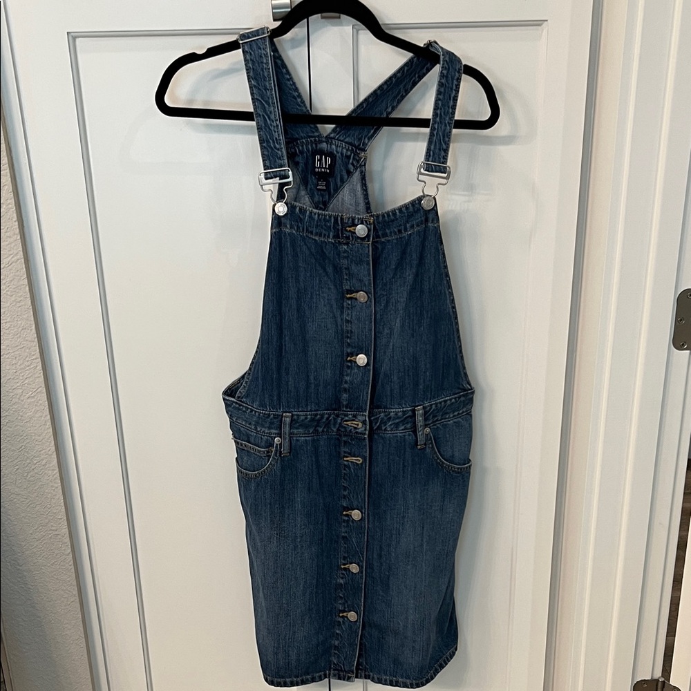 GAP Blue Denim Overall Dress